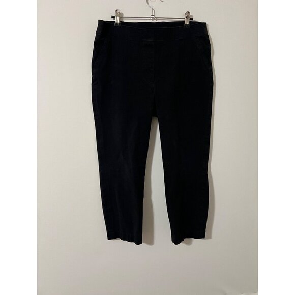 SPANX Black Cropped Pants On-the-Go Polished Ankle Slim Women Size L - Picture 2 of 7